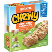 Quaker Chewy Granola Bars, Peanut Butter Marshmallow, 8 Count