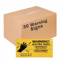Zareba WS3 Electric Fence Warning Signs (30 Pack)