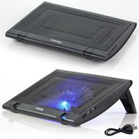 Frisby Adjustable USB LED Light Fan Laptop Notebook Netbook Quiet Cooling Cooler Pad