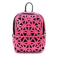 KAISIBO Fashion Geometric Backpack Lattice Backpacks for women (Hollow Out Pink)
