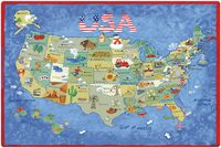 IMAGINE WORK SURFACE Huge Ultra-Thin 24" x 36" Non-Slip Desk Pad Made in USA - USA Map