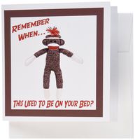3dRose Sock Monkey - Greeting Cards, 6 x 6 inches, set of 12 (gc_13474_2)