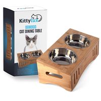 Kittylux Cat Food Bowls | Cat Bowls with Stand | Elevated Dog Bowls | Raised Cat Bowls | Cat Food and Water Bowls | Elevated Cat Feeder | Cat Dishes for Food and Water | Raised Dog Bowls