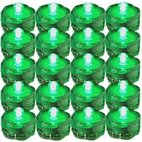 SUPER Bright LED Floral Tea Light Submersible Lights For Party Wedding (Green, 60 Pack)