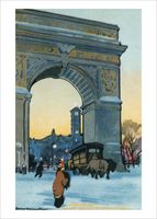 Nouvelles Images XDB 472 Holiday Boxed Note Card Set - Washington Arch, Robinson-Elmer (XDB 472)