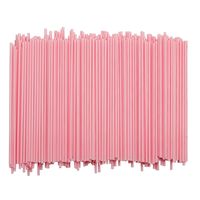 Disposable Plastic Coffee Stirrer Straw - 5 Inch Sip Stir Stick (White w/Red Stripes, 2,000)