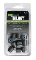 ISOtunes TrilogyTM Foam Replacement Eartips for ISOtunes PRO, Xtra, Wired (5 Pair Pack) (Large, Blue)
