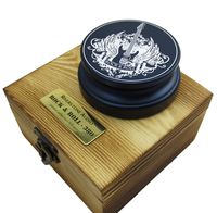 Riverstone Audio - Rock & Roll Series 380 Record Weight Turntable Stabilizer (380 g) - Anodized Aluminum - Laser Engraved Surface - R&R Guitar - Color: (deep Ocean)