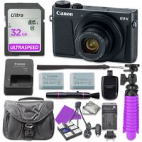 Canon PowerShot G9 X Mark II Digital Camera (Black) with 32GB SD Memory Card + Accessory Bundle