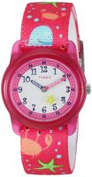 Timex Girls TW7C13600 Time Machines Pink Sea Elastic Fabric Strap Watch