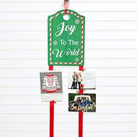 Christmas Card Holder - Joy To The World (Green)