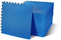 BalanceFrom Puzzle Exercise Mat with EVA Foam Interlocking Tiles, Blue, 144 sq. ft.(Pack of 36)