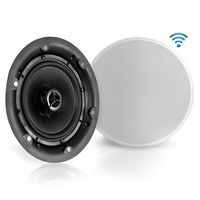 6.5" Ceiling Wall Mount Speakers - 2-Way Full Range Active Passive Speaker System Flush Design w/ Bluetooth Wireless Receiver 70Hz-20kHz Frequency Response 300 Watts & Magnetic Grill - Pyle PWRC65BT