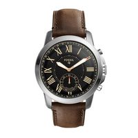 Fossil Hybrid Smartwatch - Q Grant Dark Brown Leather FTW1156