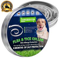 LORDDDON Flea and Tick Prevention Collar One Size Fits All Dogs and Cats Flea and Tick Control with Adjustable Design Natural Ingredients Waterproof - 8 Months Protection