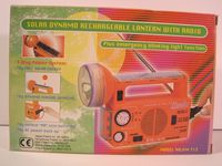 Solar Dynamo Emergency Rechargeable Lantern with Radio