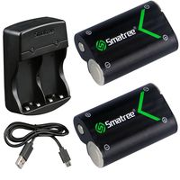 Smatree Rechargeable Battery Compatible for Xbox One /Xbox One S/Xbox One X/Xbox One Elite Wireless Controller, 2 x 2000mAh Batteries with Charger