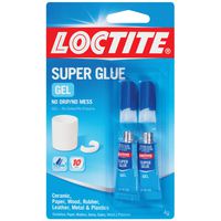 Loctite Super Glue Gel, Two 2-Gram Tubes (1399965)