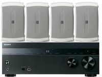 Sony 5.2-Channel 725-Watt 4K A/V Home Theater Receiver + Yamaha High-Performance Natural Surround Sound 2-Way 120 watts Indoor/Outdoor Weatherproof Speaker System (Set Of 4)