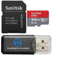 400GB SanDisk Ultra UHS-I Class 10 MicroSDXC Memory Card works with Samsung Galaxy S9, S9+ S8, S8 Plus, S8 Note, S7, S7 Edge, Phone with Everything but Stromboli Memory Reader (SDSQUAR-400G-GN6MA)