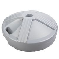 US Weight Fillable Umbrella Base, Platinum Silver