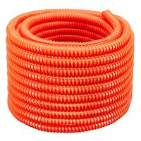 (1 1/2" dia x 100 ft, Orange) HydroMaxx Flexible Corrugated PVC Split Tubing and Convoluted Wire Loom - UV Stabilized - Rated for Outdoor Use