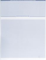 Endoc's Computer Check Paper - Pack of 50 Blank Stock Payroll Sheets with Check on Top and Stub on Bottom - Security Features & Laser Printer Compatible for Home and Business - Blue Diamond