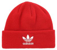 adidas Originals Men's Trefoil Beanie, Scarlet/White, ONE SIZE