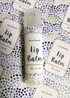 ZZYBIA Homemade Skincare Products Adhesive Labels Stickers for Lip Balm Handcream Candle Container Tubes 20pcs (T Lip Balm - Blue Dots)