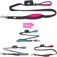 Black Rhino Dog Leash - Heavy Duty - Medium & Large Dogs | 6ft Long Leashes | Two Traffic Padded Comfort Handles for Safety Control Training - Double Handle Reflective Lead - (Pink)