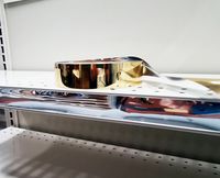 Decorative Gondola Shelving Vinyl Insert for Ticket Channel 130 FT. x 1.25 in. - Silver