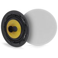 8" Ceiling Wall Hi-Fi Speakers - 2-Way Full Range Speaker (Pair) Built-in Electronic Crossover Network Flush Mount Design w/ 55Hz - 22kHz Frequency Response 360 Watts & Magnetic Grills - Pyle PDIC88FG