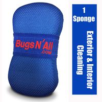 Bugs N All Car Care Bug Sponge with Ultra Soft Nano Microfiber Mesh for Scratch Free Scrubbing & Cleaning of Bugs, Road Grime, Tar, Pine and Tree Sap Pitch. 1 Sponge