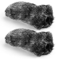 Neewer 2 Pieces Outdoor Microphone Furry Windscreen Muff for MIC-01 MIC108 MIC-121 Stereo Microphone, TAKSTAR SGC-598, NW-598, SHENGGU SG209 SG108 & Similar Mics (NW-MIC-121)