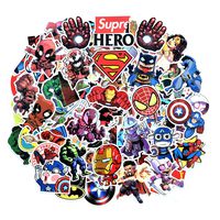 Superhero Stickers for Hydro Flask, 100 Pcs Waterproof Vinyl Stickers for Laptop, Luggage, Skateboard, Water Bottles, Bicycle, Guitar, Phone,Trendy Aesthetic Stickers for Kids, Teens (Style 2)