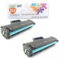 Shop At 247 Compatible Toner Cartridge Replacement for Dell 1160 Works with the Following Printers: B1160 B1160w, B1163w, B1165nfw, 331-7335, Hf442, Yk1pm (Black, 2-Pack)