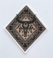 StyleMoca Diamond Cow Skull Sticker Premium Quality Matte Waterproof Vinyl Stickers for Water Bottles, Tumblers, Cars, Snowboards, Laptops, and More