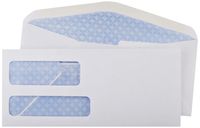 AmazonBasics #9 Double Window Security Tinted Envelopes, White, 500 ct