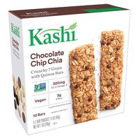 Kashi Crunchy Chocolate Chip Chia Granola Bars - Vegan, 5 Pouches, 2 Bars Per Pouch