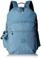 Kipling womens Seoul Go Laptop Backpack, Padded, Adjustable Backpack Straps, Zip Closure, blue beam tonal, One Size