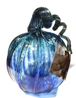 Handmade Blown Glass Small Pumpkin Ocean Marine 5 Inch