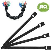 Mediabridge Cable Management Straps 50-Pack (10 Inches) - Adustable & Reusable (Part# CM6-10X50B)