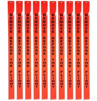 "Remove Before Flight" Fluorescent Orange Nylon Tag/Banner/Streamer - 10 Pack