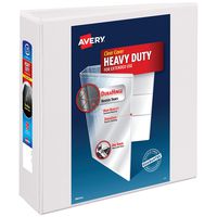 Avery Heavy Duty View 3 Ring Binder, 3" One Touch Slant Ring, Holds 8.5" x 11" Paper, 1 White Binder (79793)