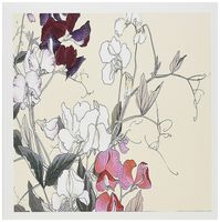 3dRose Sweet Peas in Red and White and Deep Red Greeting Cards, Set of 6 (gc_172951_1)