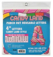 Eureka Back to School Candy Land Punch Out Deco Letters Classroom Decorations, 176pc, 4''