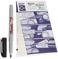 Brady PHCPS-0.4-3758-WT Write On Bradysleeve Heat Shrink Polyolefin Porta Pack,  Height,  Width, Polyolefin (B-321) White (Pack of 390)