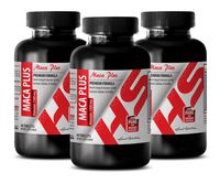 Female libido Booster and Enhancer - MACA Plus 1300MG - Premium Complex - maca Leaf Powder - 3 Bottles (180 Tablets)