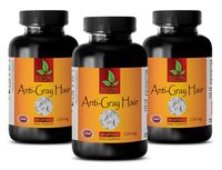 antiaging antioxidant Supplement - Anti-Gray Hair 1200 Mg - Nettle in Bulk - 3 Bottles (180 Capsules)