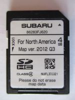 FJ620 2013 2014 SUBARU CROSSTREK IMPEZA BRZ 13 14 SD NAVIGATION CARD , LATEST MAP UPDATE VERSION 2012 Q3 FOR NORTH AMERICA, USA / CANADA PART NUMBER 86283FJ620